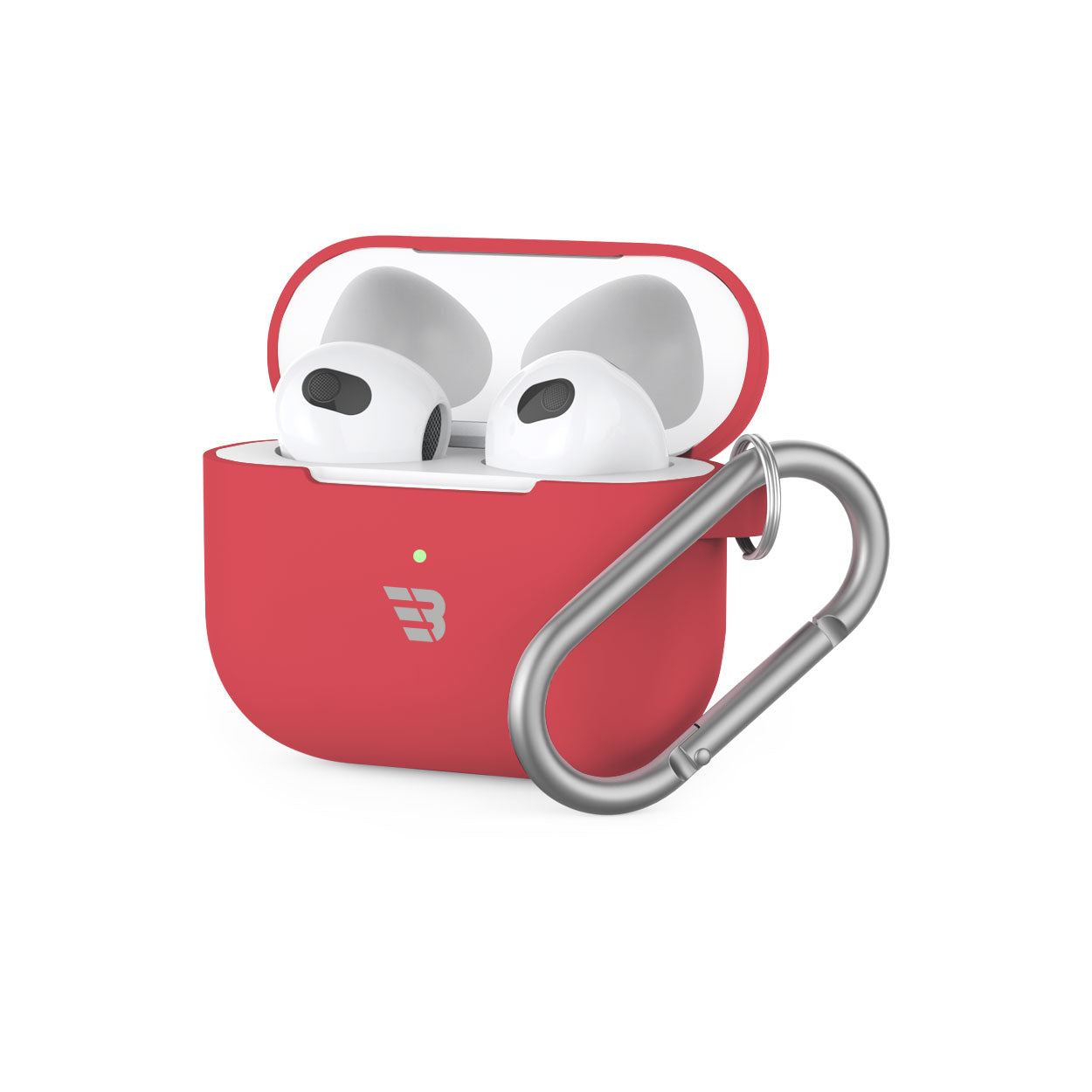 Insignia - Magnetic Silicone Case for Apple AirPods (3rd Generation) - Red