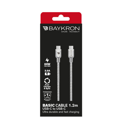 BASIC Cable 1.2m USB-C to USB-C Ultra durable and fast charging