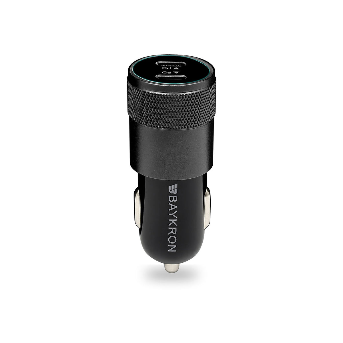 BASIC Car Charger Dual USB-C 40W PD 3.0 PORTS Aluminium Alloy Fast Charging with LED