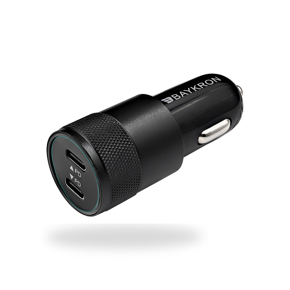 BASIC Car Charger Dual USB-C 40W PD 3.0 PORTS Aluminium Alloy Fast Charging with LED