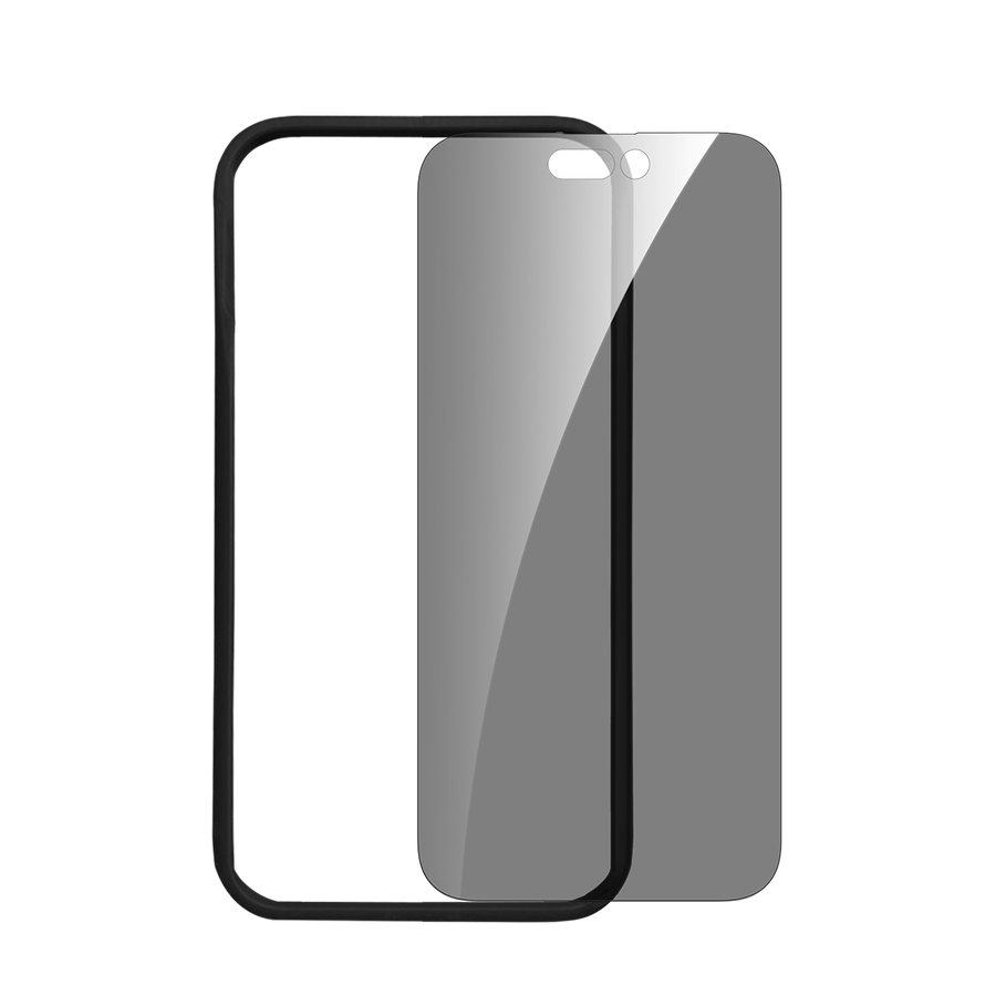 BAYKRON Smart Privacy Tempered Glass Screen Protector for iPhone® 15 6.1". Includes Easy Screen Applicator