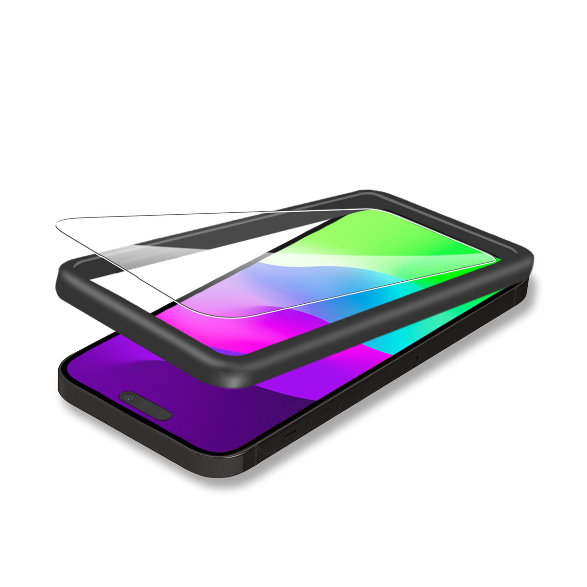 BAYKRON Smart Clear Tempered Glass Screen Protector for iPhone® 15 Plus 6.7". Includes Easy Screen Applicator