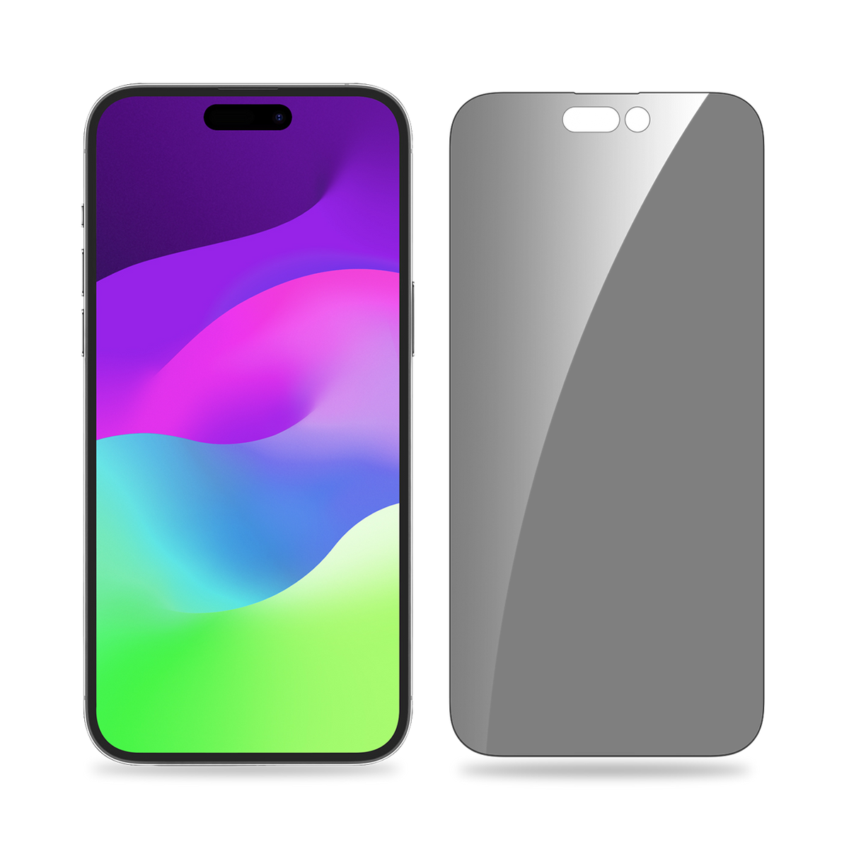 BAYKRON Smart Privacy Tempered Glass Screen Protector for iPhone® 15 Plus 6.7". Includes Easy Screen Applicator
