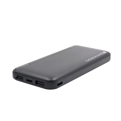 BASIC Power Bank 10000 mAh, USB-C PD 20W and USB-A QC 3.0 - Black