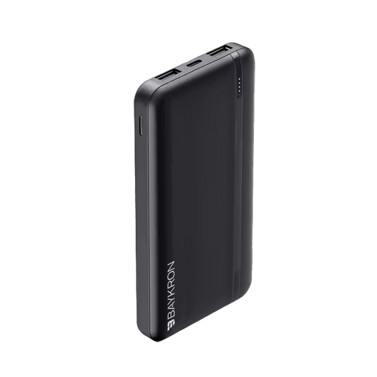 BASIC Power Bank 10000 mAh, USB-C PD 20W and USB-A QC 3.0 - Black