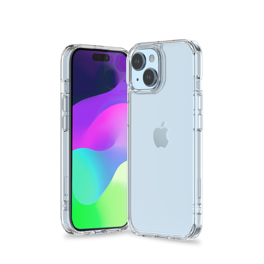 BAYKRON Premium Slim Case for iPhone® 15 6.1" with Air Cushion Shockproof Protection - Clear