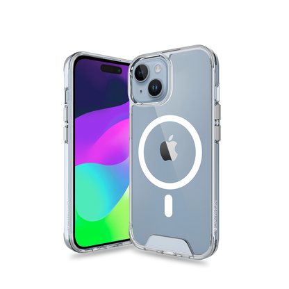 BAYKRON Smart Slim X Mag Case for iPhone 15 6.1" Air Cushion Shockproof Protection and MagSafe® Compatible - Clear