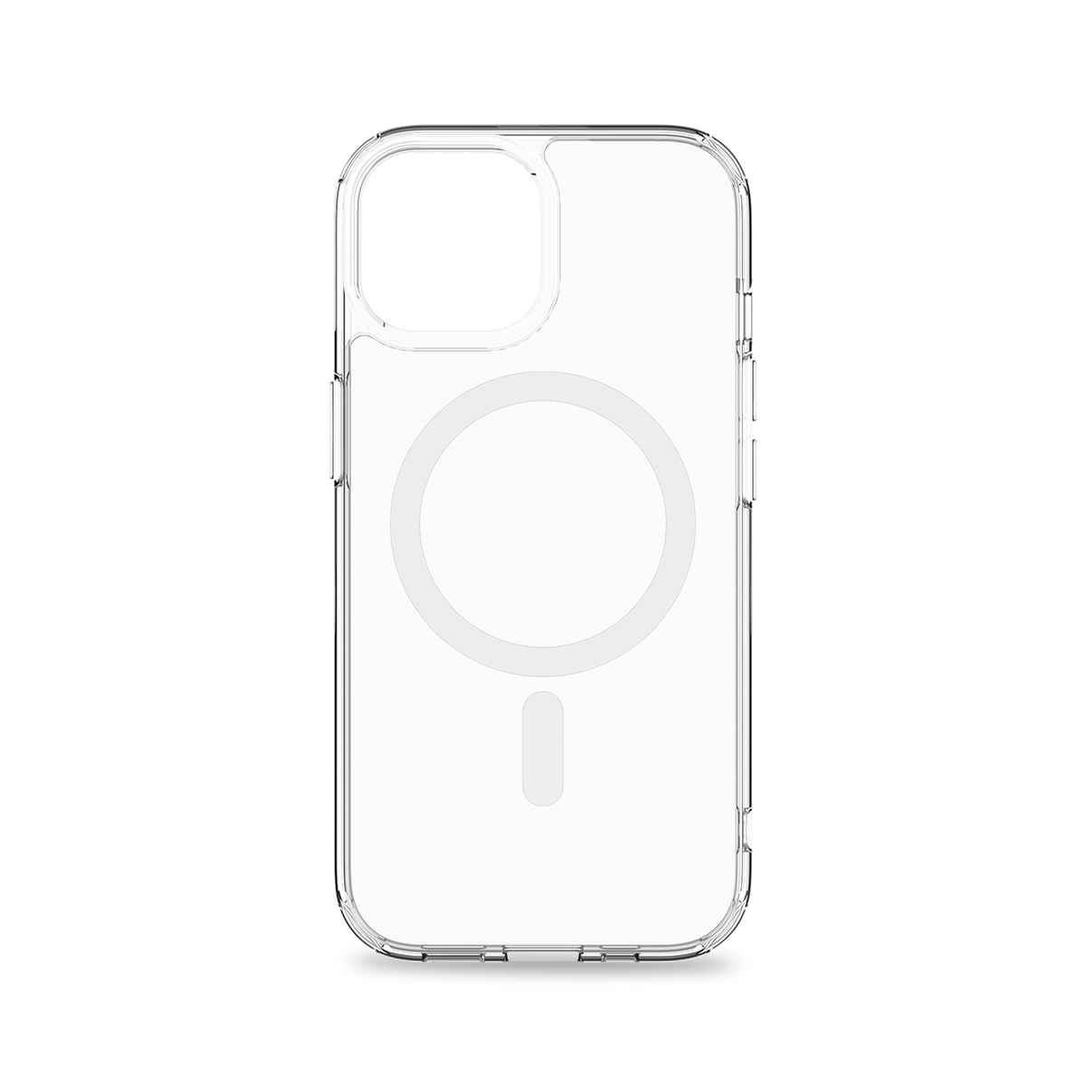 BAYKRON Premium Slim Mag Case for iPhone® 15 Plus 6.7" with Air Cushion Shockproof Protection and MagSafe® Compatible - Clear