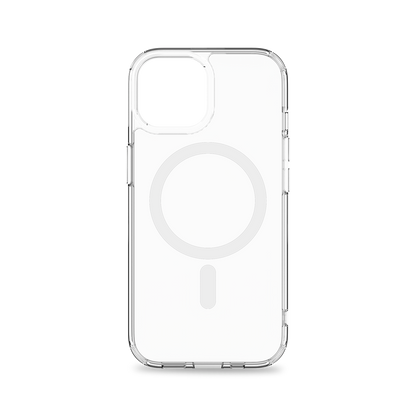 BAYKRON Premium Slim Mag Case for iPhone® 15 Plus 6.7" with Air Cushion Shockproof Protection and MagSafe® Compatible - Clear