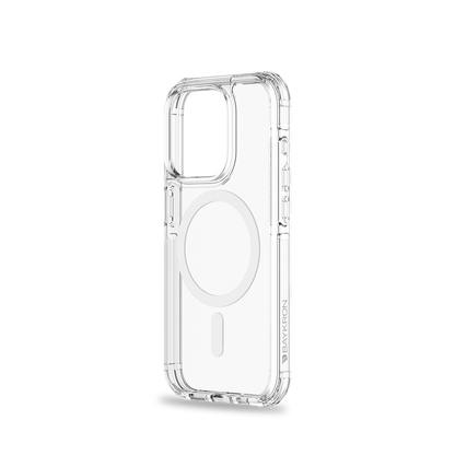 BAYKRON Premium AirTek Pro Mag Case for iPhone® 15 Pro 6.1" with Air Cushion Shockproof Protection and MagSafe® Compatible - Clear