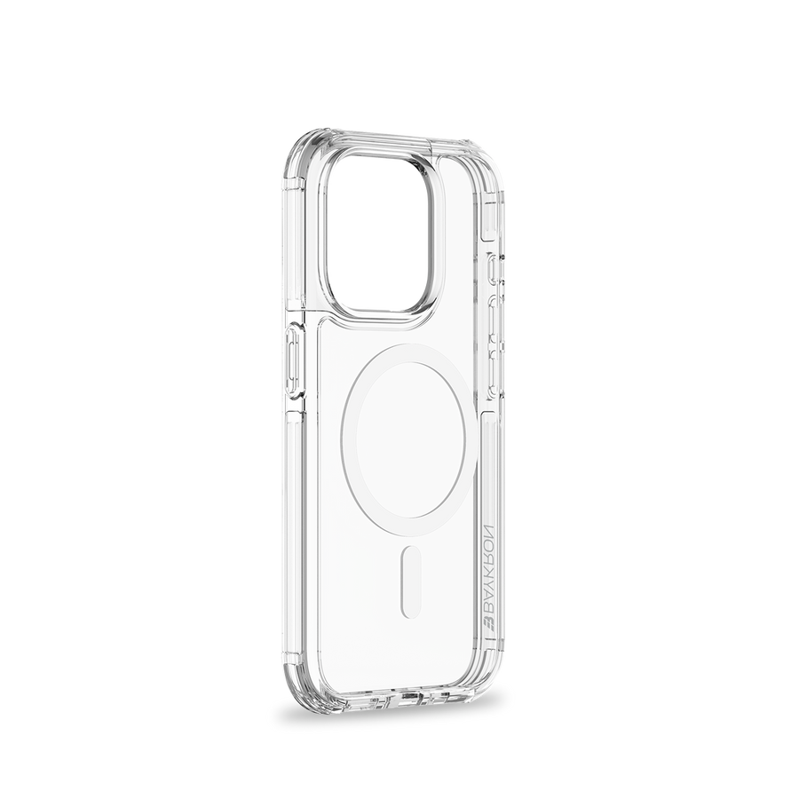 BAYKRON Premium AirTek Pro Mag Case for iPhone® 15 Pro 6.1" with Air Cushion Shockproof Protection and MagSafe® Compatible - Clear