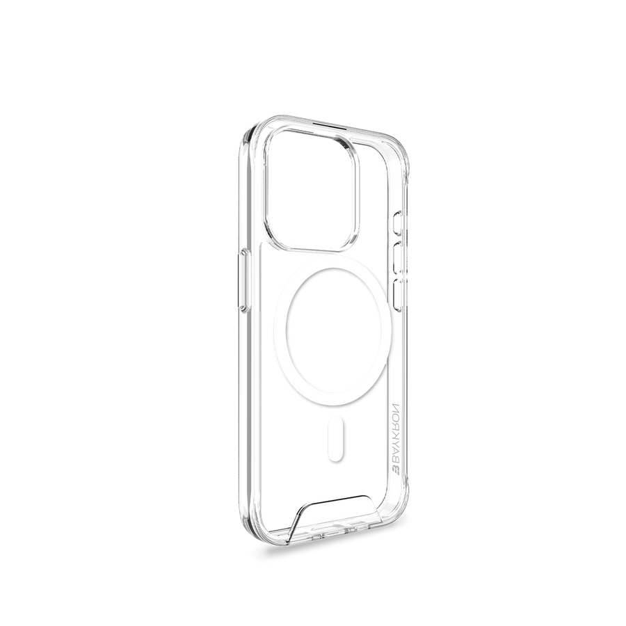 BAYKRON Smart Slim X Mag Case for iPhone 15 Pro 6.1" Air Cushion Shockproof Protection and MagSafe® Compatible - Clear