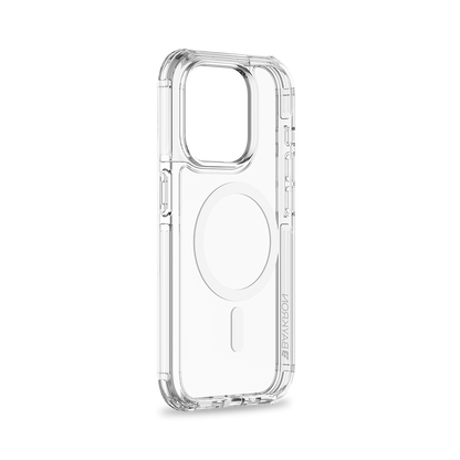 BAYKRON Premium AirTek Pro Mag Case for iPhone® 15 Pro Max 6.7" with Air Cushion Shockproof Protection and MagSafe® Compatible - Clear