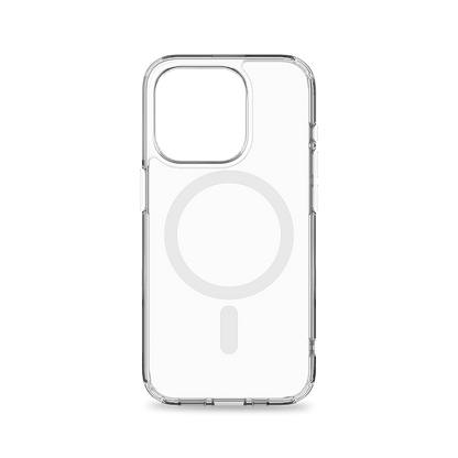 BAYKRON Premium Slim Mag Case for iPhone® 15 Pro Max 6.7" with Air Cushion Shockproof Protection and MagSafe® Compatible - Clear