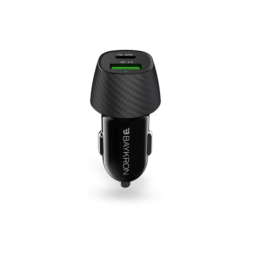 BAYKRON Smart 36W Car Charger withQC3.0 technology and USB Type-C™ Power Delivery 20W