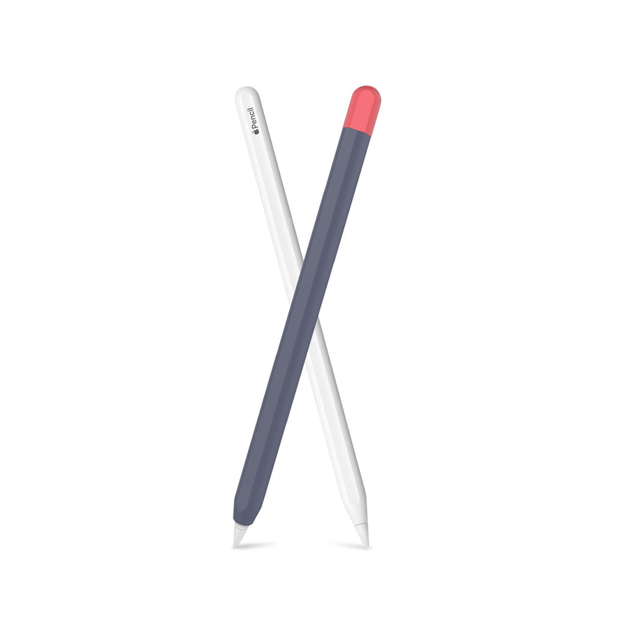 BAYKRON Silicone Sleeve Case for Apple Pencil® 2 – Navy with Red Tip