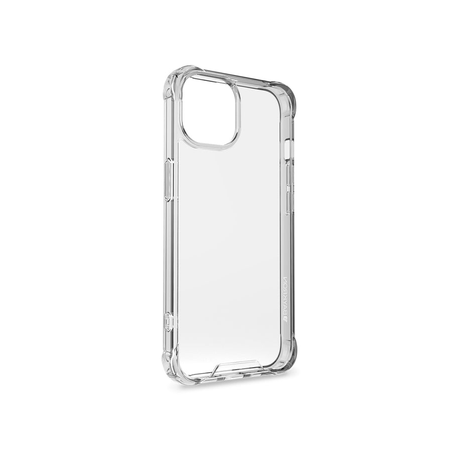 BAYKRON Premium Tough Case for iPhone® 14 6.1â€? with Deluxe Nylon Carry Strap - Shockproof and Antibacterial - Clear