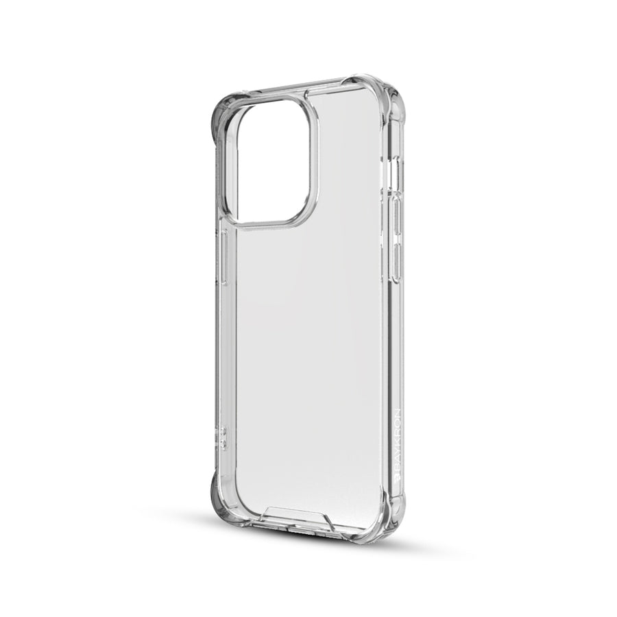 BAYKRON Premium Tough Case for iPhone 13 Pro 6.1” with Deluxe Nylon Carry Strap - Shockproof and Antibacterial - Clear