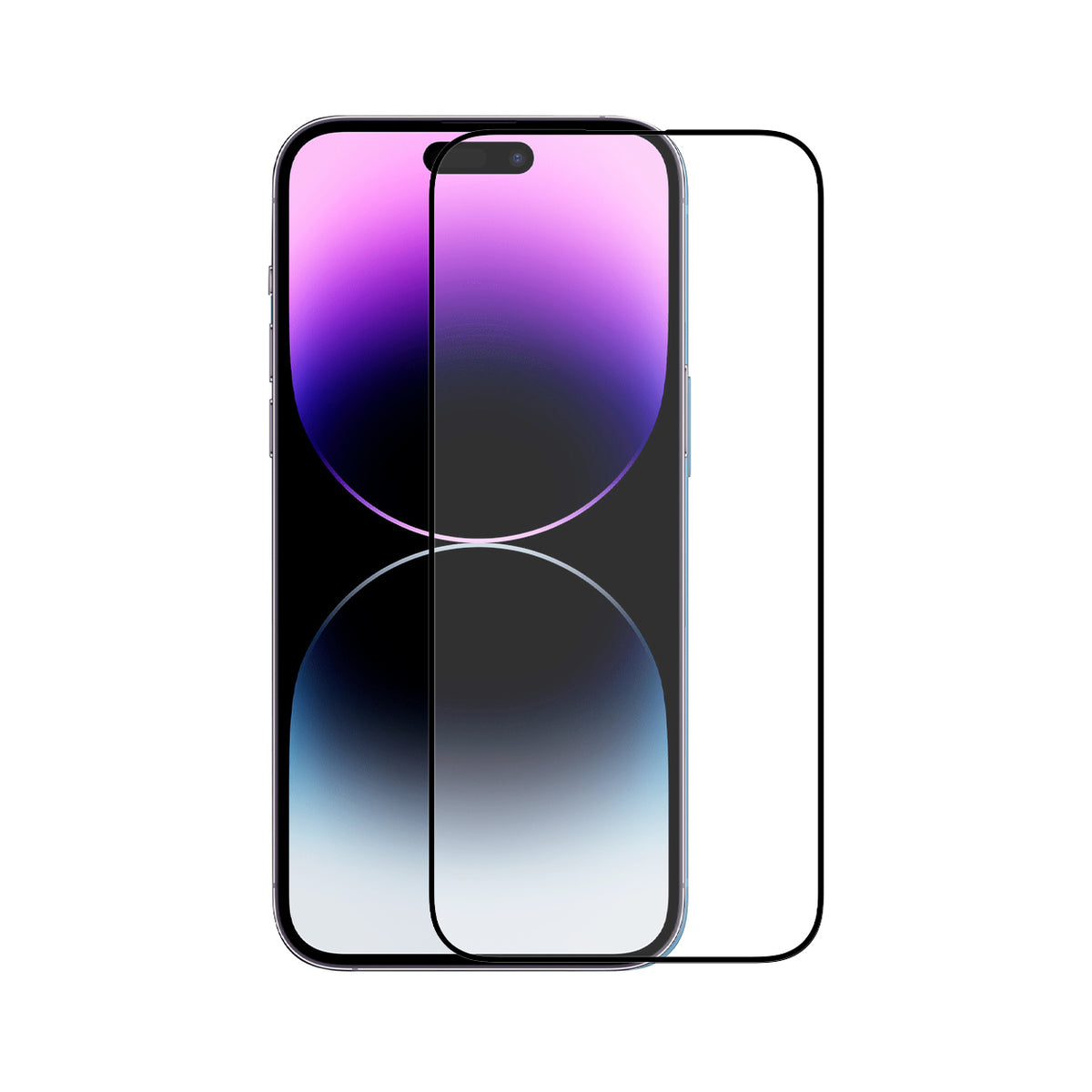 BAYKRON Premium Tempered Glass Clear Screen Protector for iPhone® 14 Pro 6.1" with Edge to Edge Coverage and Antibacterial Protection. Includes Easy Install Applicator