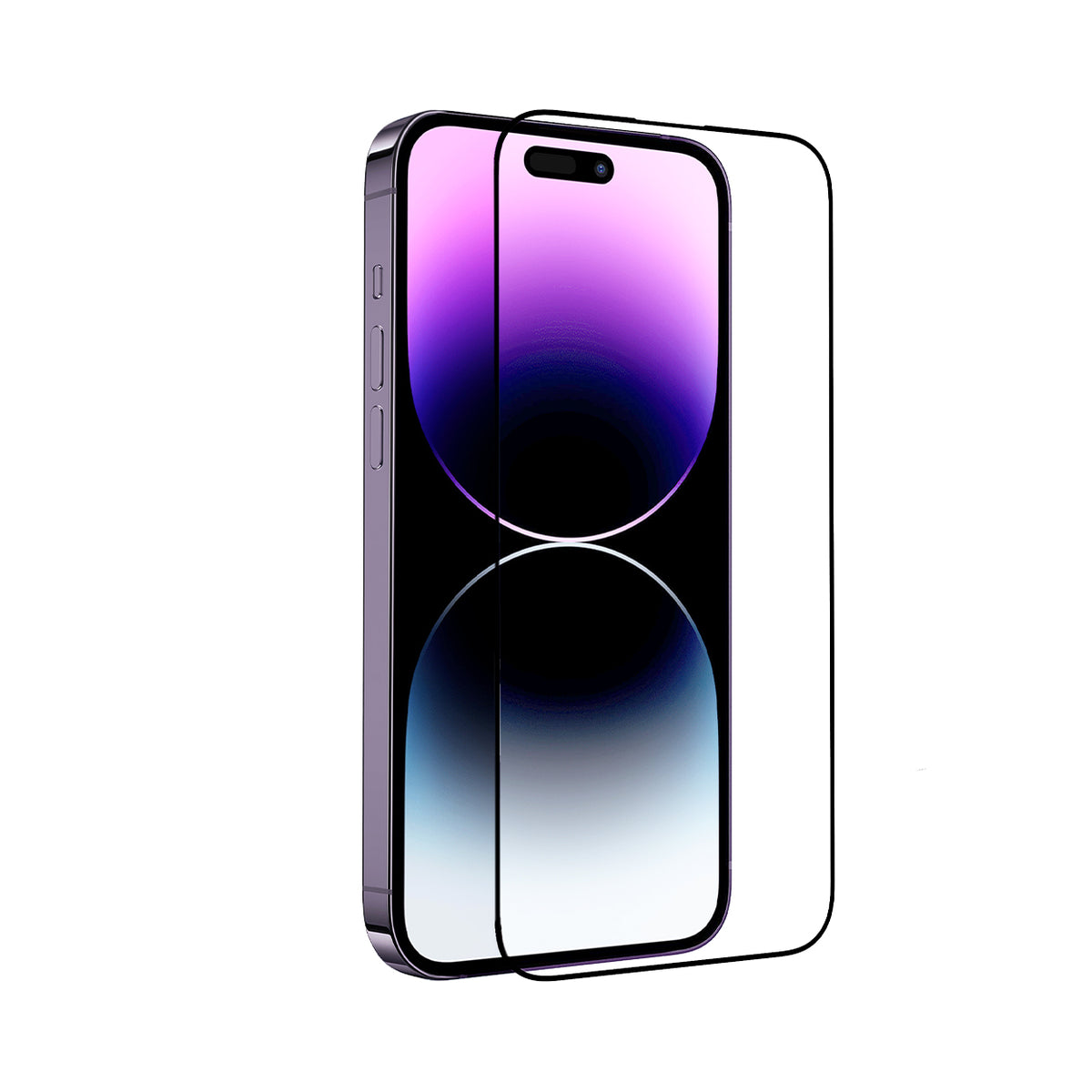 BAYKRON Premium Tempered Glass Clear Screen Protector for iPhone® 14 Pro 6.1" with Edge to Edge Coverage and Antibacterial Protection. Includes Easy Install Applicator