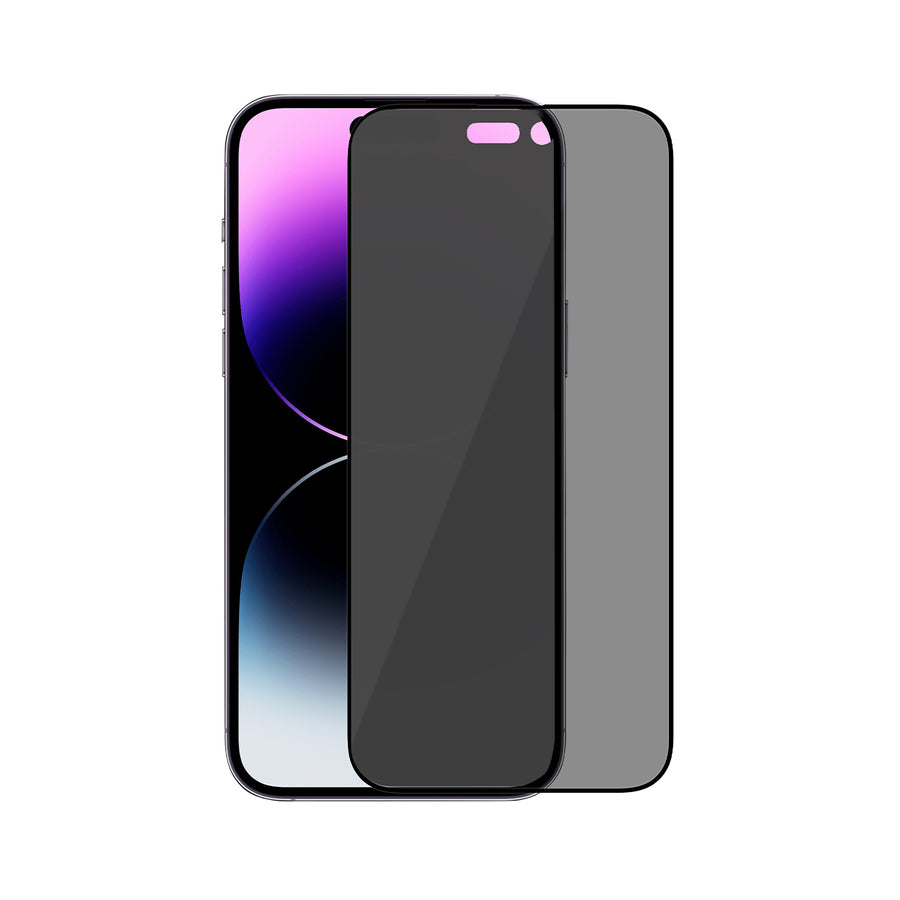 BAYKRON Premium Tempered Glass Privacy Screen Protector for iPhone® 14 Pro Max 6.7" with Edge to Edge Coverage and Antibacterial Protection. Includes Easy Install Applicator