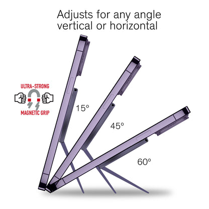 BAYKRON Premium Mag Stand Compact Magnetic Stand with included magnetic ring for all cases and smartphones - Purple