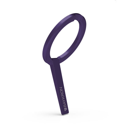 BAYKRON Premium Mag Stand Compact Magnetic Stand with included magnetic ring for all cases and smartphones - Purple