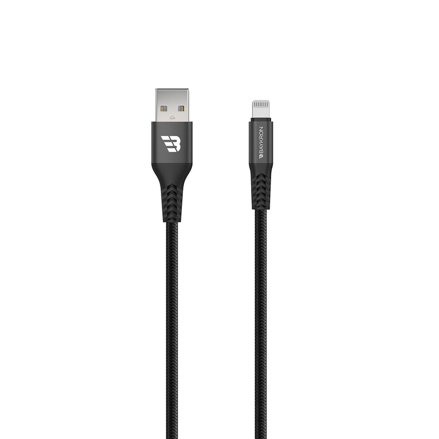 BAYKRON Premium 1.2M USB-A to Lightning® Cable, Apple® MFI Certified, Charge and Sync with Ultra Durable Bullet-Proof Aramid Fiber Exterior