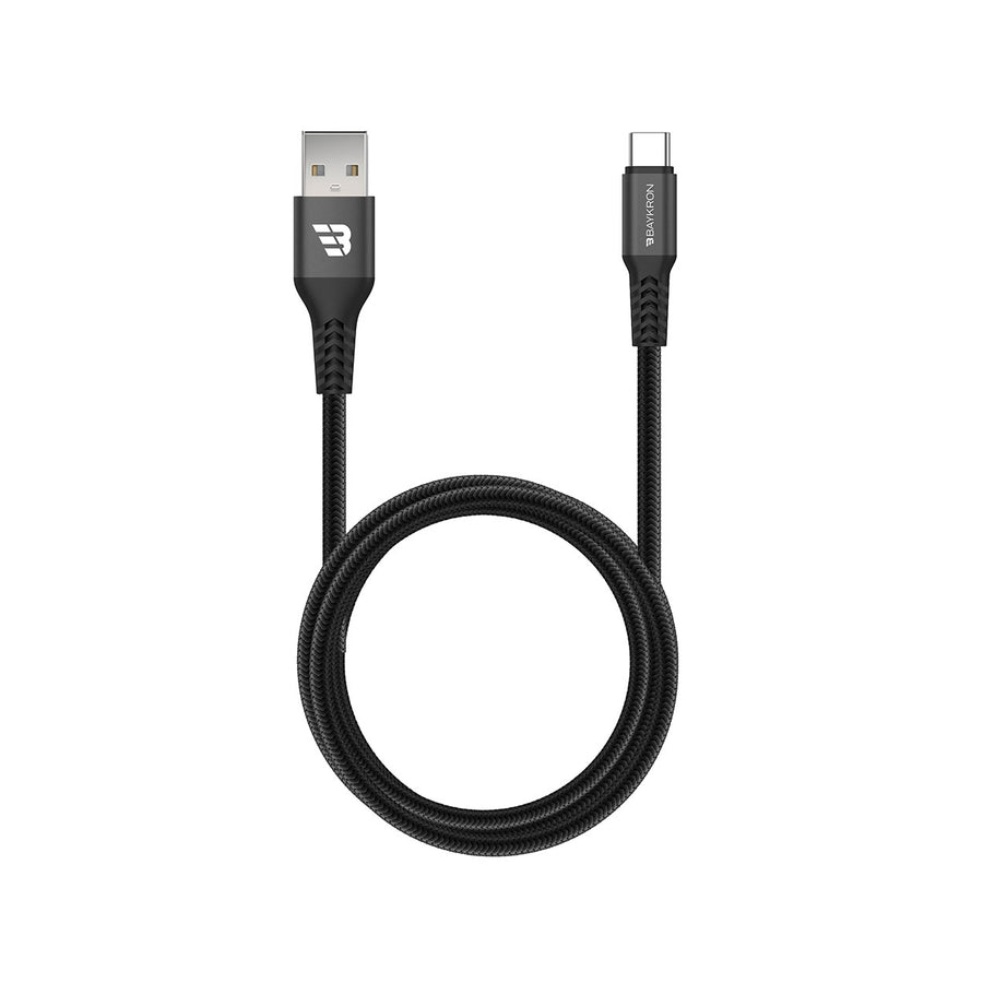 BAYKRON Premium 1.2M USB-A to USB-C 3.0A Charge and Sync Cable with Ultra Durable Bullet-Proof Aramid Fiber Exterior