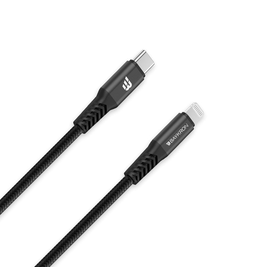 BAYKRON Premium 2M USB-C to Lightning® Cable, Apple® MFI Certified, Charge and Sync with Ultra Durable Bullet-Proof Aramid Fiber Exterior