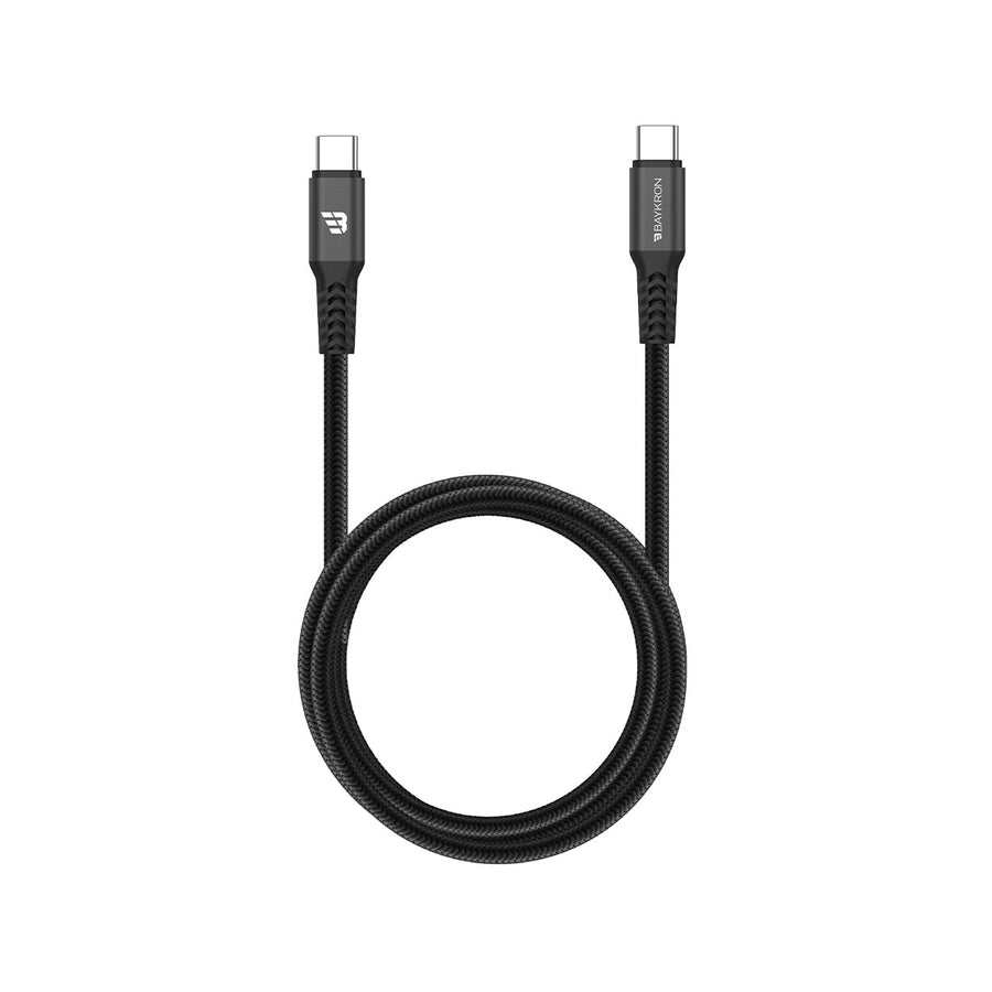 BAYKRON Premium 3M USB-C to USB-C, Charge and Sync with Ultra Durable Dupont Kevlar Braided Exterior