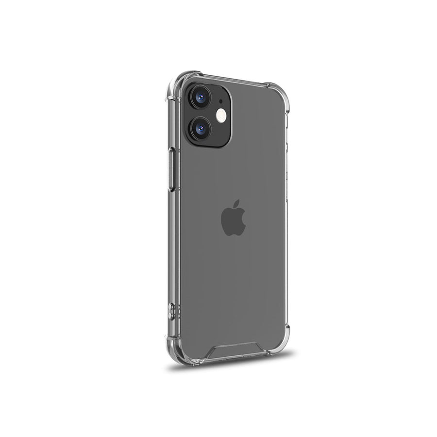 BAYKRON Premium Tough Case for iPhone 12 mini® 5.4â€? with Nylon Carry Strap - Shockproof and Antibacterial - Clear