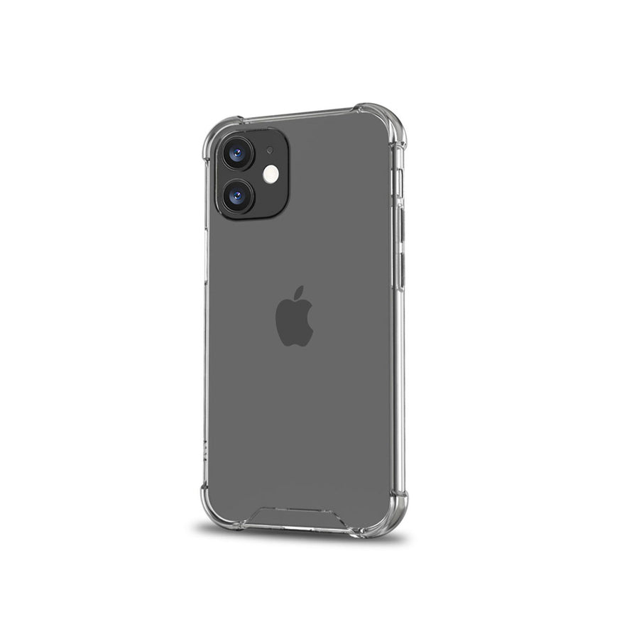BAYKRON Premium Tough Case for iPhone 12 mini® 5.4â€? with Nylon Carry Strap - Shockproof and Antibacterial - Clear
