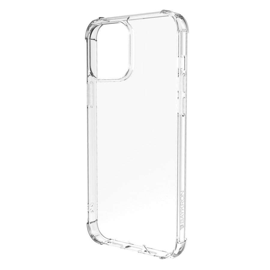 BAYKRON Premium Tough Case for iPhone® 13 Pro Max 6.7" with Deluxe Nylon Carry Strap - Shockproof and Antibacterial - Clear